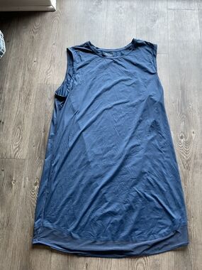 Athleta Deep Blue Sleeveless A-Line Tank Dress